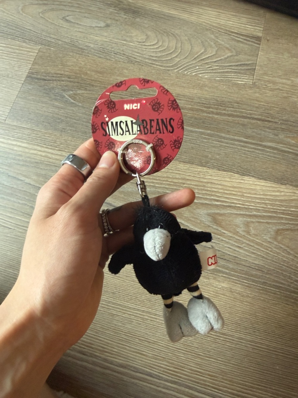 New Nici simsala beans black bird keychain